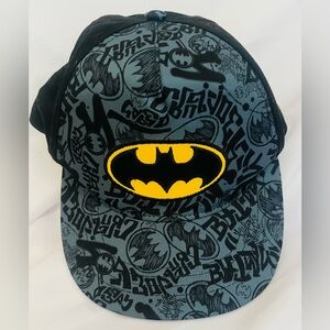 BATMAN Snap Cap - Black and Yellow all over camo print Batman graphics